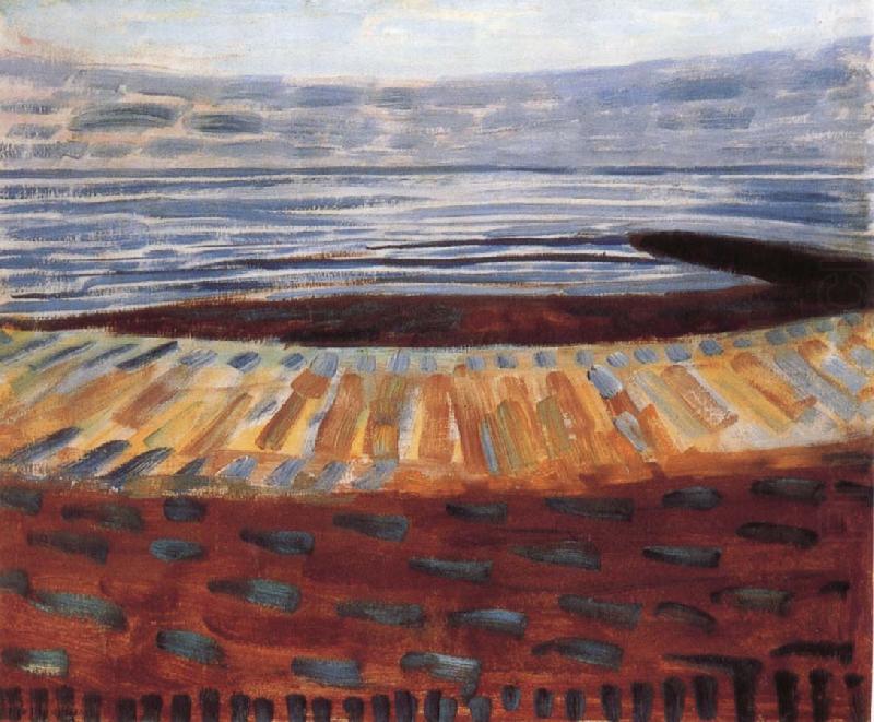 Sunset on the sea, Piet Mondrian
